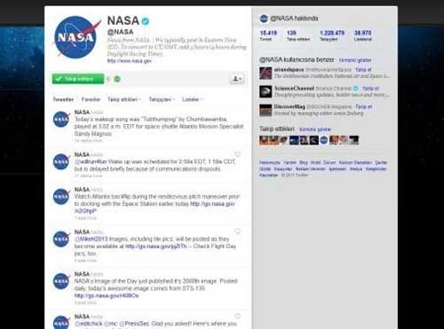 nasa twitter