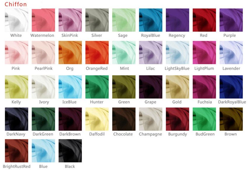 Chiffon Colour Chart