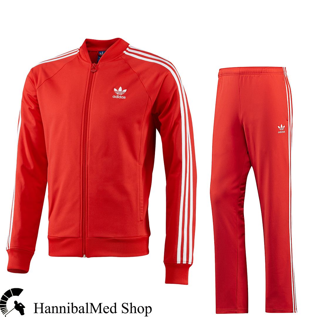 adidas tracksuit red