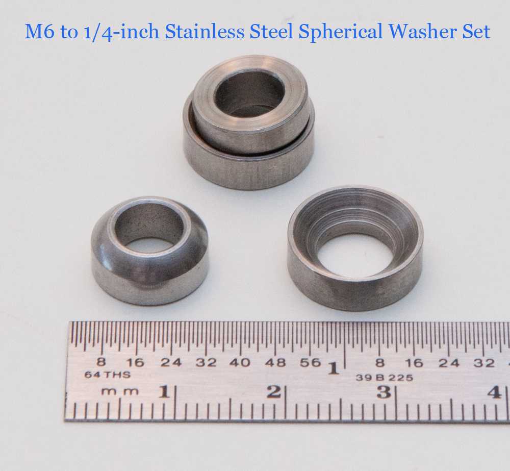 NEW SS SelfAligning Spherical Washer Set, 1/4inch ID eBay