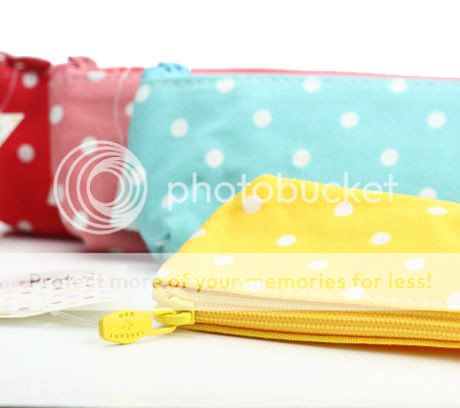 GOOD★Cute Color✚Dot★Canvas★Pencil Bag◆Pen Case◇Storage 