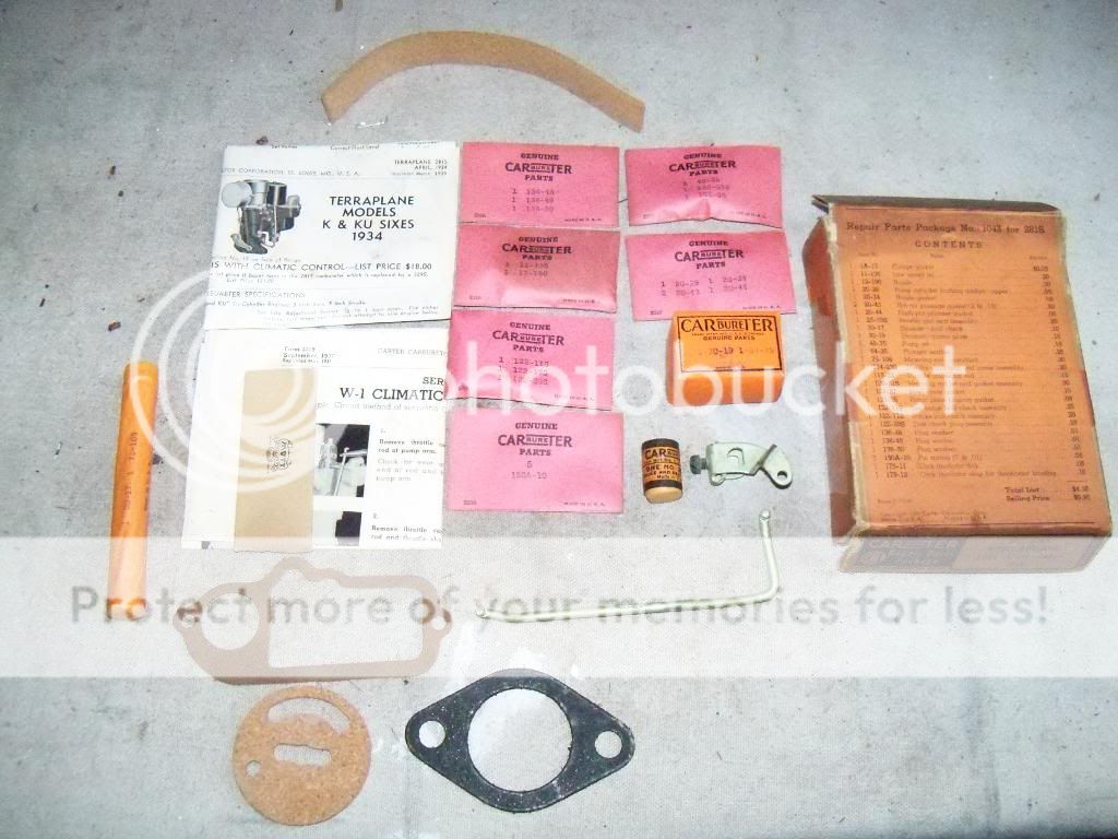 Carter Carburetor Repair Kit 281S Terraplane 1934 No.1043  