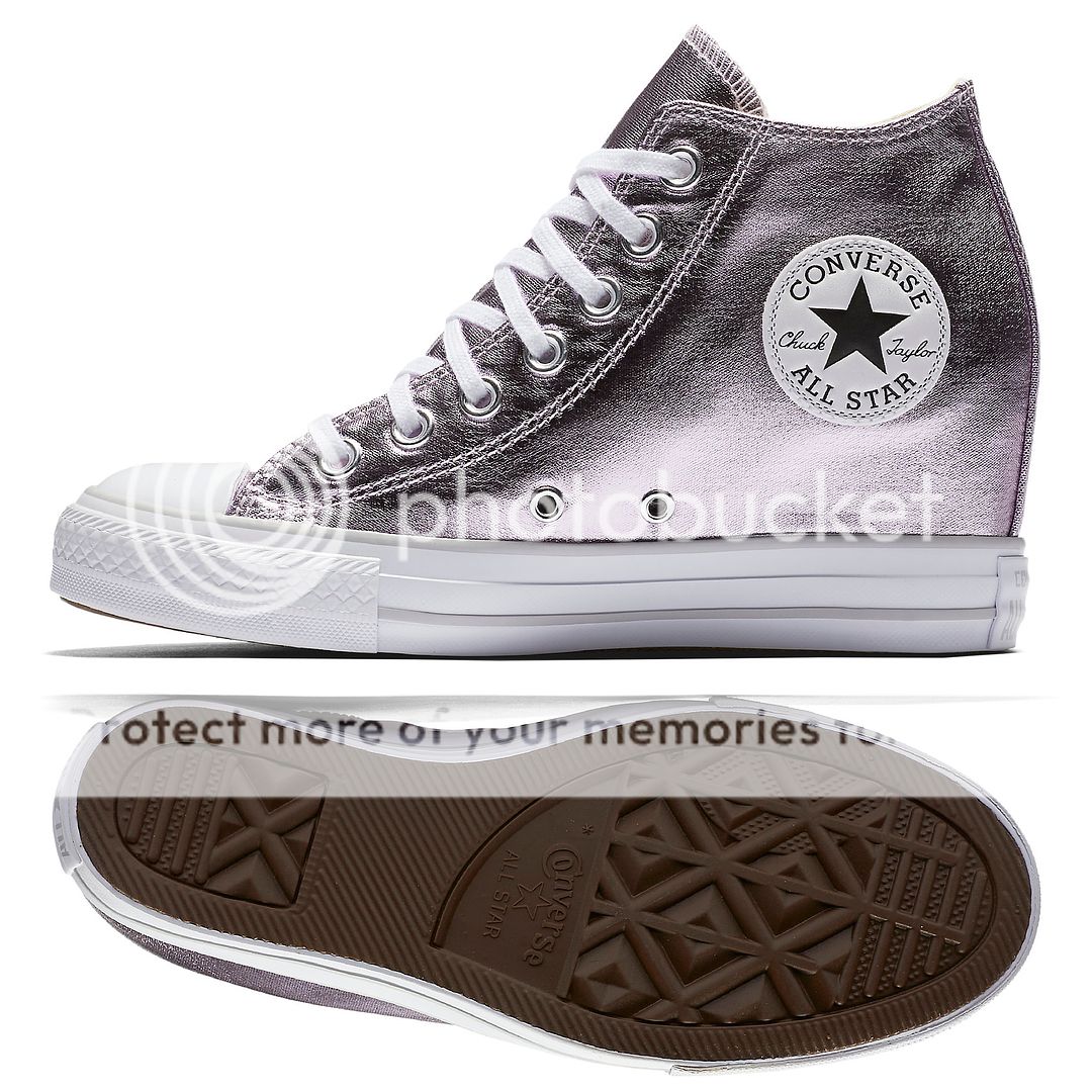Converse Chuck Taylor All Star Lux Metallic Mid Top 556779C Purple Women  Shoes | eBay