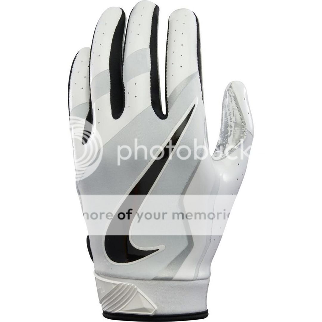 white nike football gloves