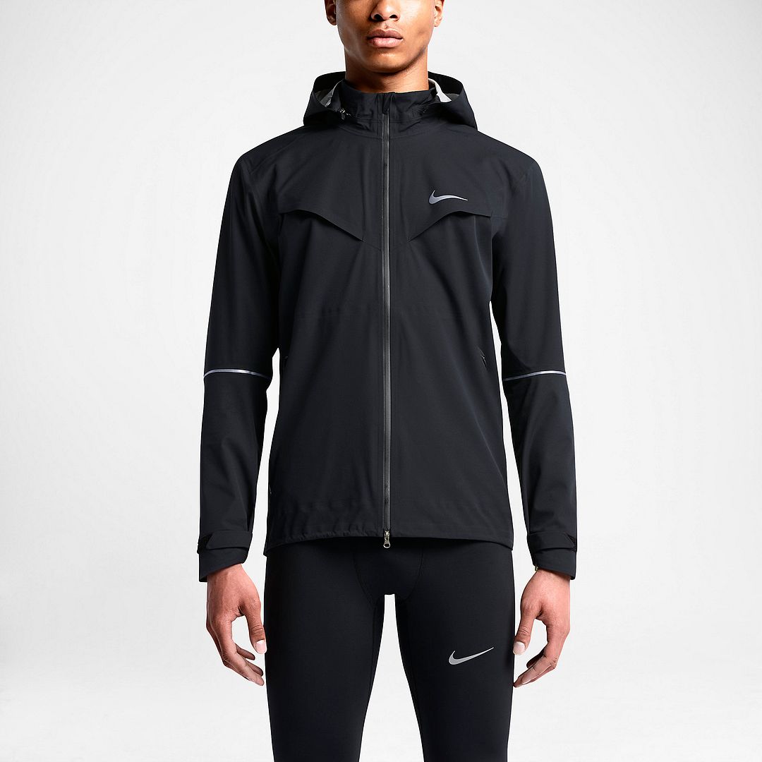 black nike rain jacket