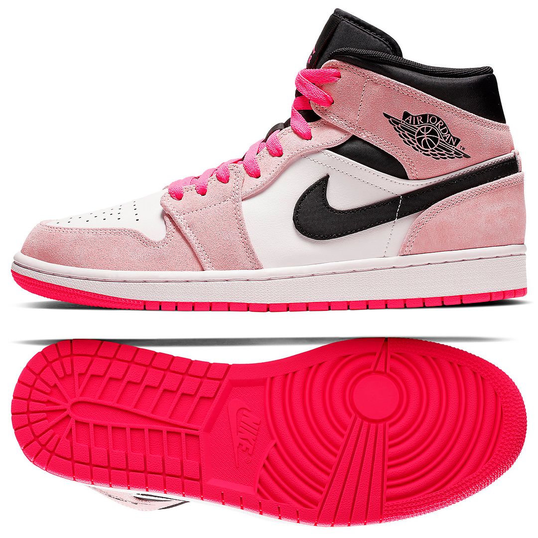 Details about Nike Air Jordan 1 Mid SE 852542,801 Crimson Tint/Black/Sail/Pink Men Shoes Sz 11